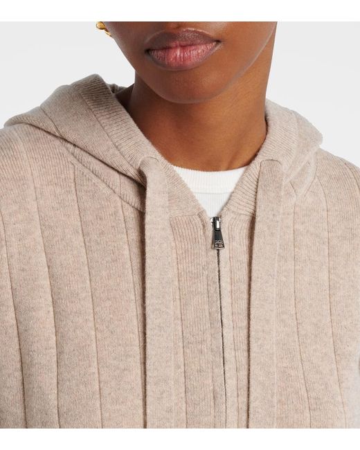Sweat-Shirt A Capuche Rubiera En Cachemire Max Mara en coloris Natural