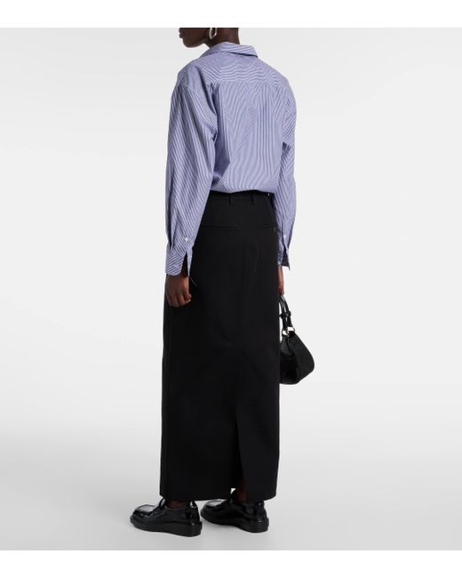 Wardrobe NYC Black Drill Cotton Twill Maxi Skirt