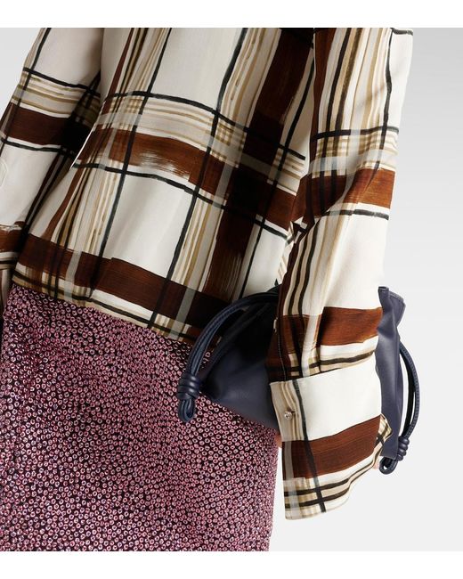 Dries Van Noten Brown Checked Top