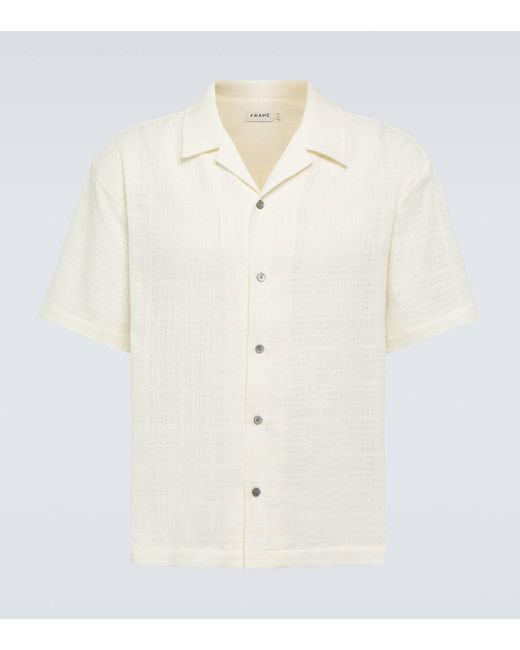 FRAME White Cotton Bowling Shirt for men