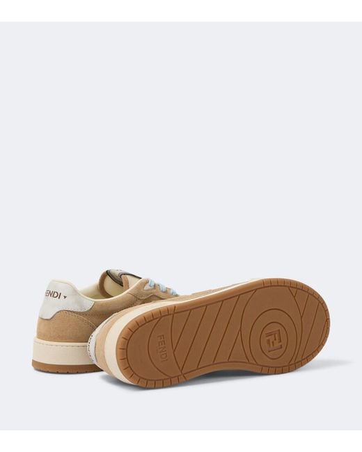 Fendi Natural Match Suede Sneakers for men