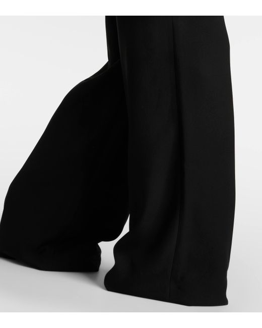 Monot Black High-rise Crepe Wide-leg Pants
