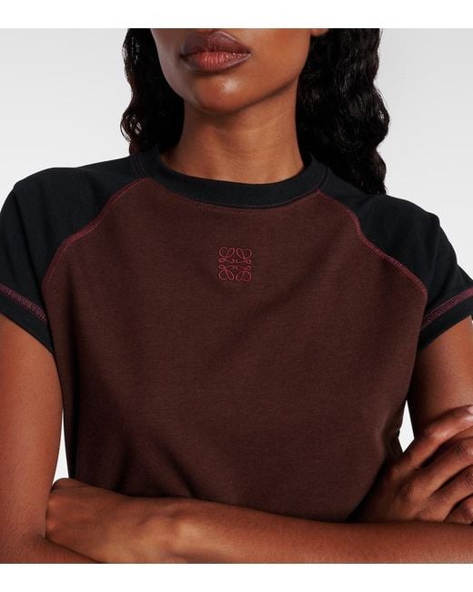 Loewe Brown T-Shirt Aus Einem Baumwollgemisch