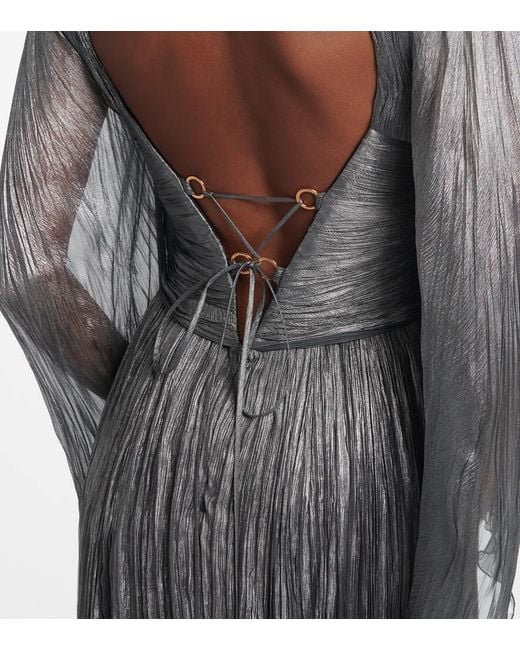 Robe Longue Catia En Soie Maria Lucia Hohan en coloris Gray