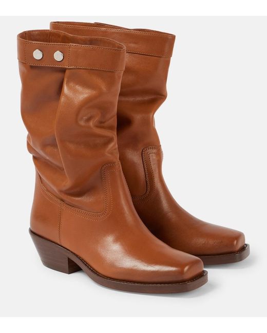 Isabel Marant Brown Ademe Leather Ankle Boots