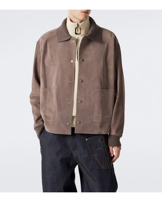 J.W. Anderson Brown Suede Jacket for men