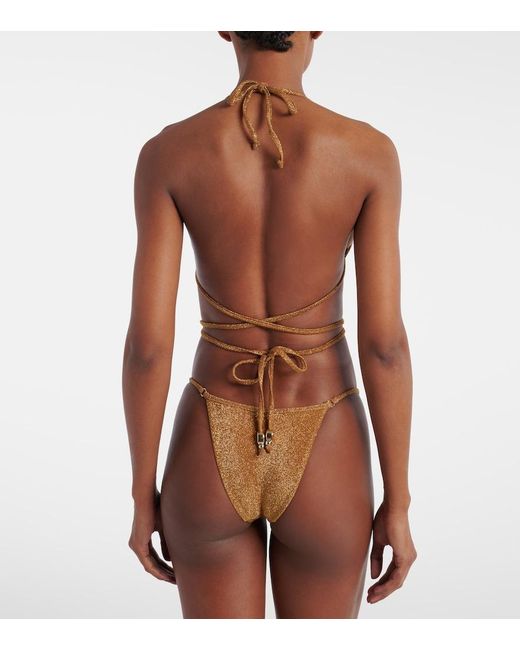 SAME White Shell Embellished Bikini Bottoms