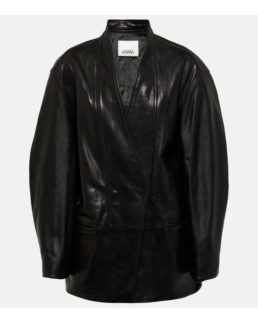 Isabel Marant Black Ikena Leather Jacket