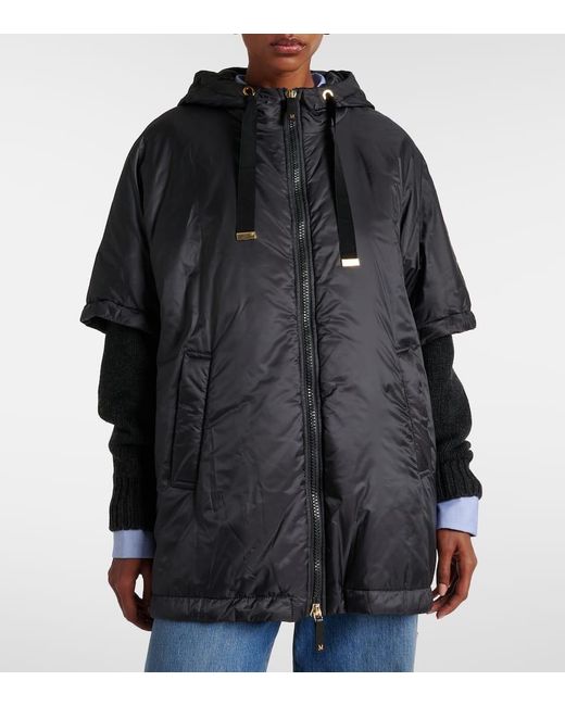 ポンチョ・ケープ S MAX MARA GREENCI PADDED CAPE Max Mara Kaki Greenci Padded Cape in Water-Repellent Canvas