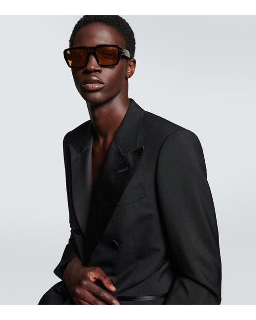 Tom Ford Brown Redford Square Sunglasses for men