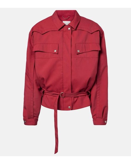 Magda Butrym Red Belted Jacket