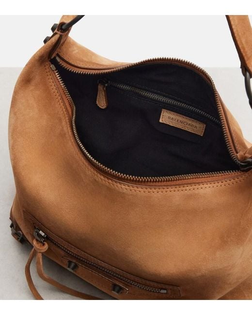 Balenciaga Brown Le City Small Suede Tote Bag
