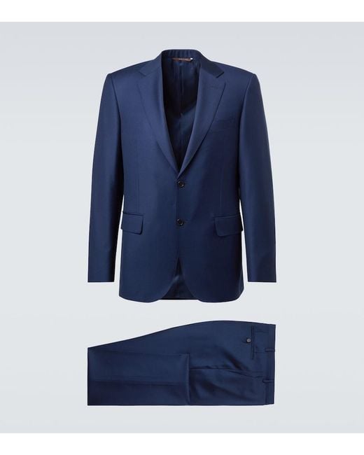 Canali Blue Wool Suit for men