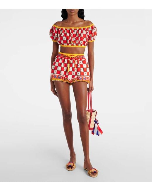 Shorts di Dolce & Gabbana in Red