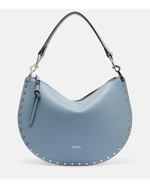 Isabel Marant Blue Oskan Small Leather Shoulder Bag