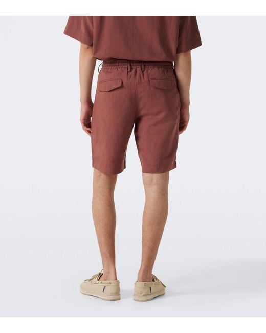 Eleventy Red Bermuda Shorts for men