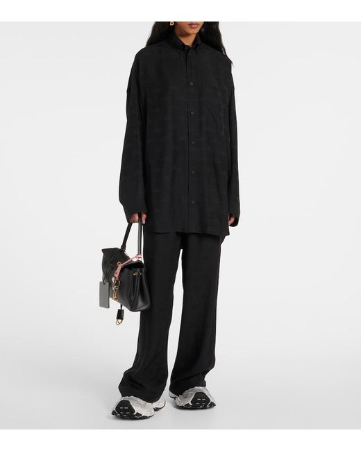 Balenciaga Black Silk Pajama Pants