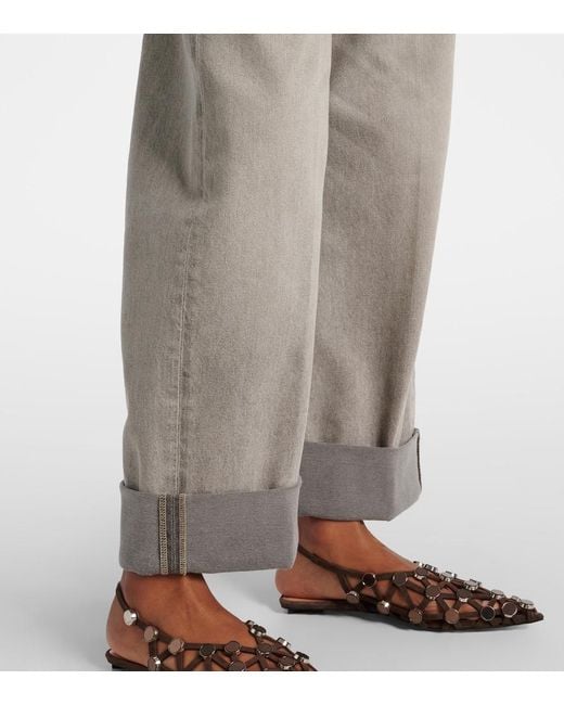 Citizens of Humanity Gray Ayla Wide-Leg Jeans