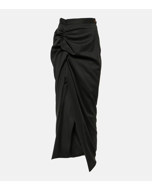 Vivienne Westwood Black Panther Wool Maxi Skirt