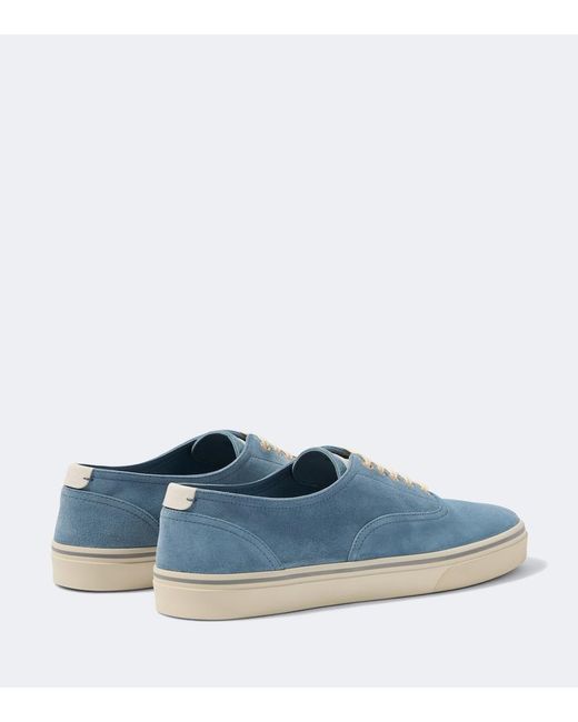 Brunello Cucinelli Blue Suede Sneakers for men