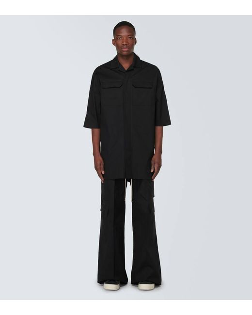 Pantalones anchos Bela de mezcla de algodon Rick Owens de hombre de color Black