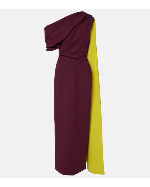 Roksanda Purple Maite One-Shoulder Crepe Gown