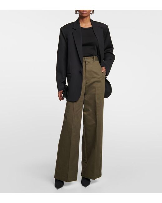 Nili Lotan Green Johan Virgin Wool Pants