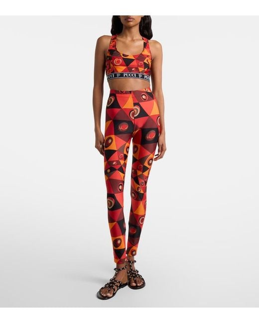 Emilio Pucci Red Manuba Leggings