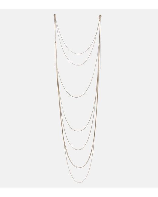 Alaïa White Chain Necklace Earrings