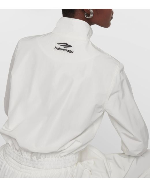 Balenciaga White 3b Sports Icon Track Jacket