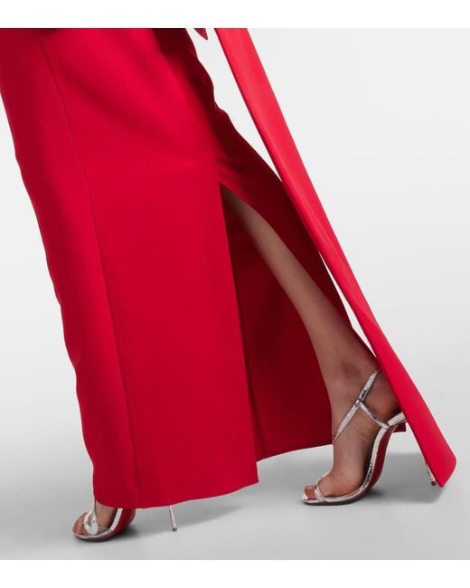 Safiyaa Embroidered Caped Crepe Gown