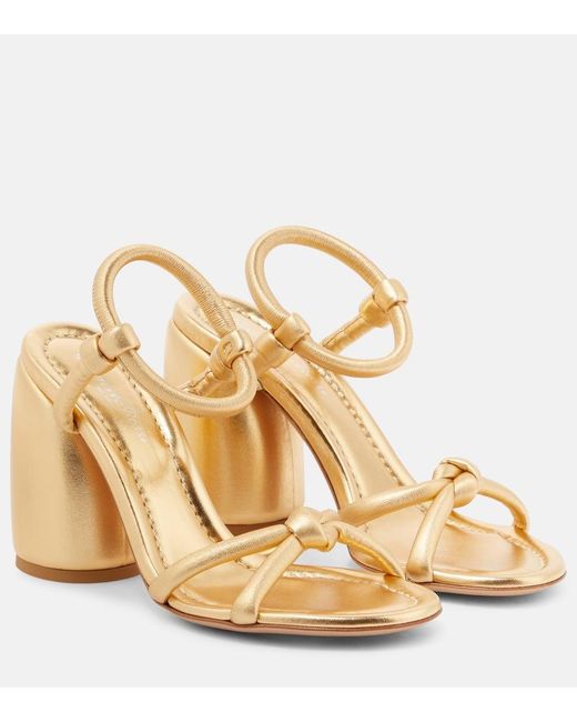 Gianvito Rossi Sandalen Cassis Aus Metallic-Leder