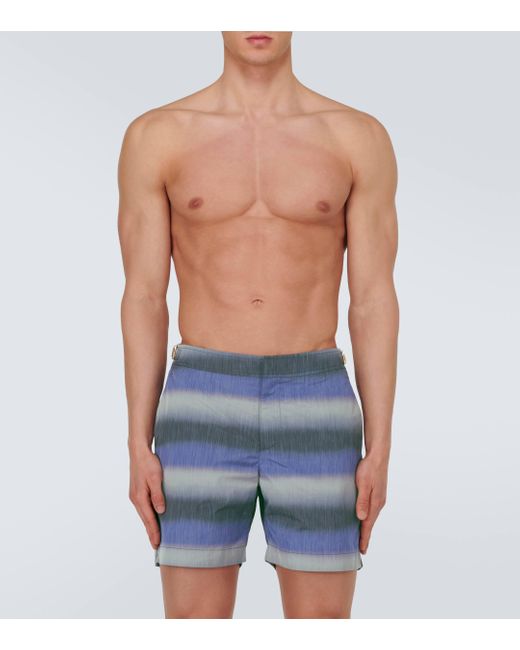Orlebar Brown Blue Printed Swim Trunks for men