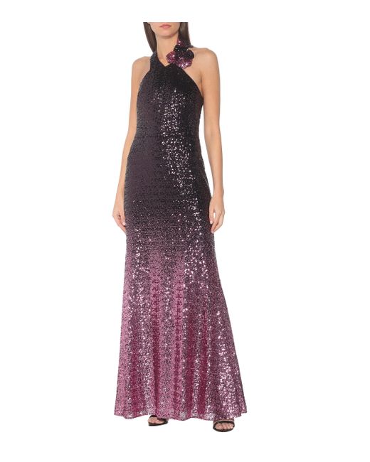 marchesa notte ombre halter gown