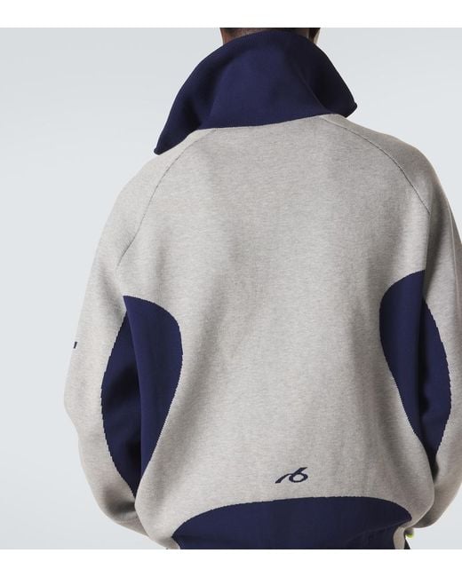 Balenciaga Blue Bodies Cotton-Blend Zip-Up Cardigan for men