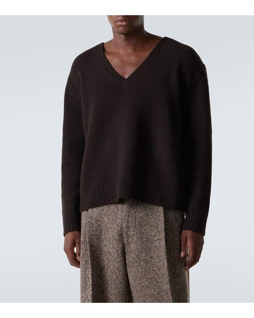 Dries Van Noten Black Wool And Cashmere Sweater for men