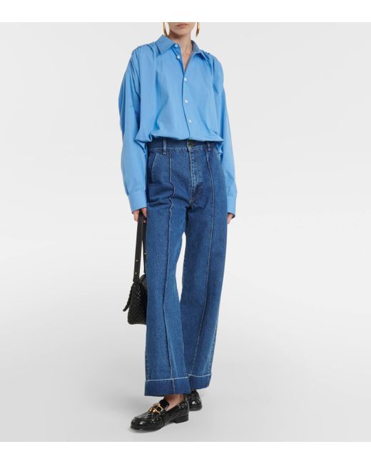 FRAME Blue '70s High-rise Straight Jeans