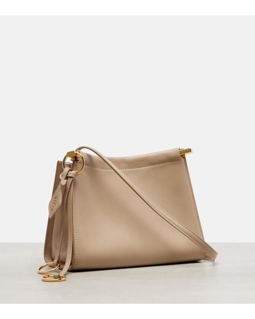 Alaïa Natural Le Click Small Leather Shoulder Bag