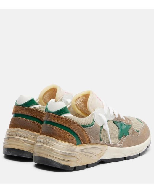 Golden Goose Deluxe Brand Natural Dad Star Leather-Trimmed Sneakers