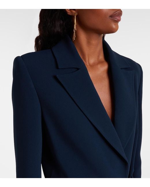 Blazer Con Cinturon Elie Saab de color Blue