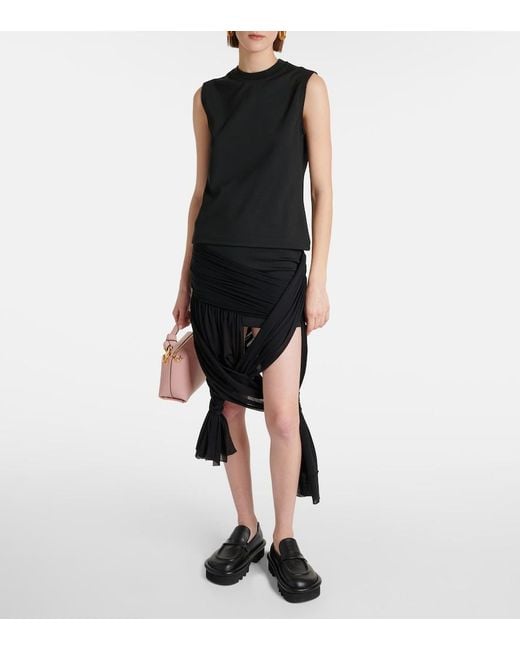 J.W. Anderson Black Knot-Detail Wrap Skirt