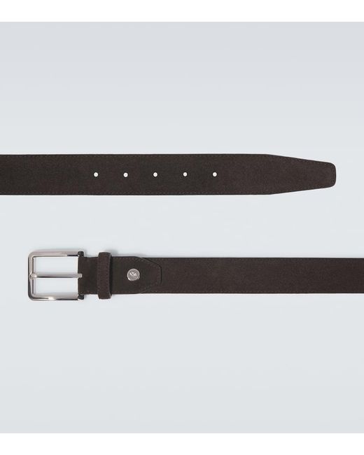 Brioni Black Suede Belt for men