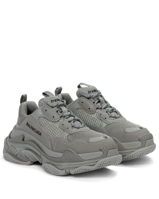Balenciaga Gray Triple S Sneakers
