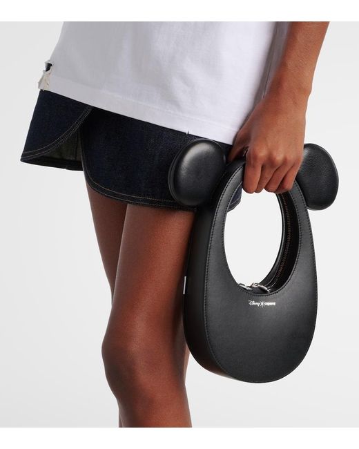 Coperni Black X Disney Mickey Swipe Mini Leather Shoulder Bag