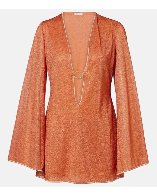 Oseree Orange Glazed Lumiere Beach Dress