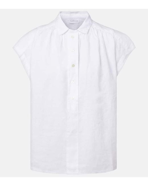 Top Elowen En Lin Velvet en coloris White