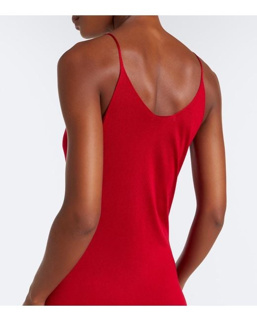 Fendi Red Silk Maxi Dress