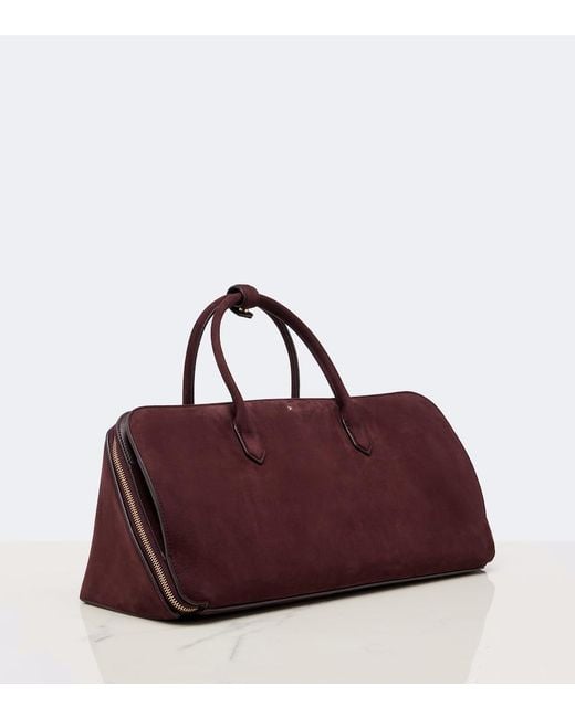 Alaïa Red Delta Medium Suede Top-Handle Bag