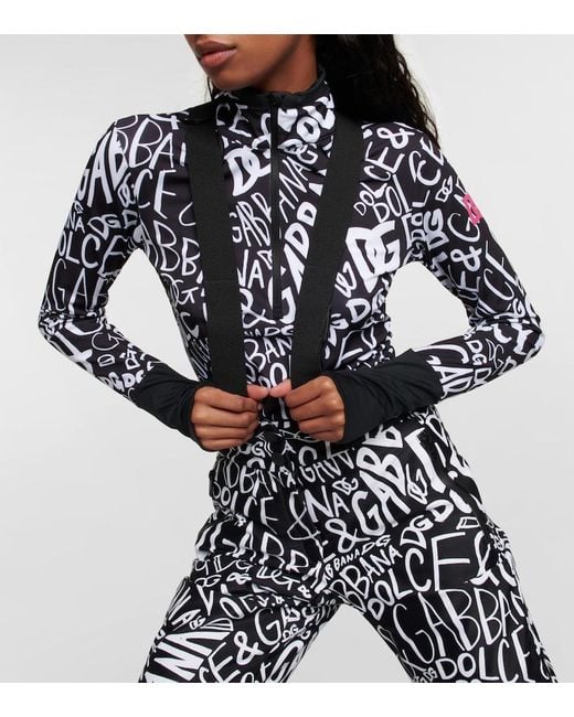 Dolce & Gabbana Multicolor Logo-print Ski Salopettes