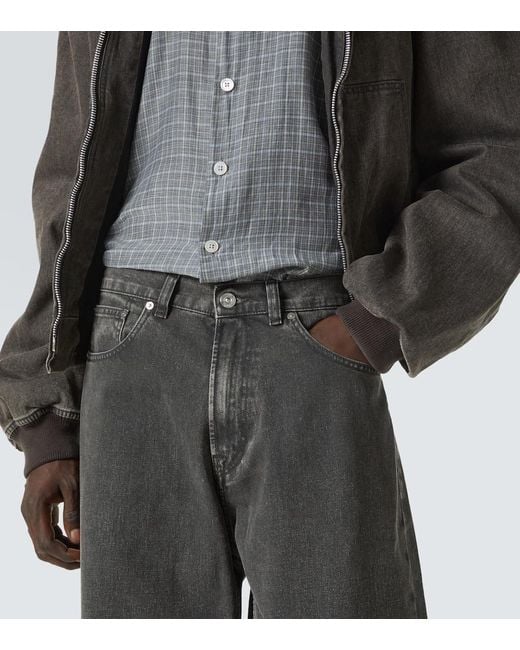 Our Legacy Gray Third Cut Wide-Leg Jeans for men